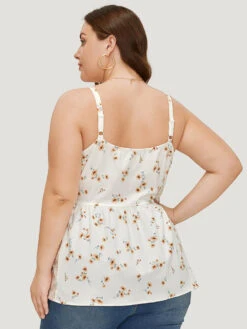 Ditsy Floral Patchwork Flutter Hem Cami Top 17 Ditsy Floral Patchwork Flutter Hem Cami Top -Bloomchic Shop 721542539 pf