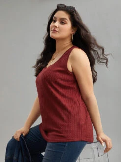 Plain Texture Square Neck Tank Top -Bloomchic Shop 727975226 ts e37e00fb 34ca 41ec 8c42 2677d96994e9