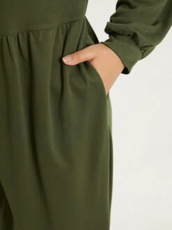 Solid Half Zip Hooded Gathered Jumpsuit -Bloomchic Shop 728363051 lo 6ac9ff38 514f 4816 86b2 c01a3a974f98