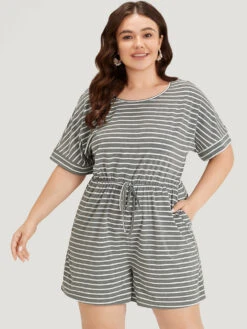 Striped Print Pocket Ties Elastic Waist Jumpsuit 15 Striped Print Pocket Ties Elastic Waist Jumpsuit -Bloomchic Shop 734935543 rg 7ee45dce d2b3 448d b95b bf7df410cf4b