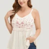 Floral Embroidered Ruffle Hem Cami Top -Bloomchic Shop 735023995 vf d708cca4 bced 43c9 a0ff ae15edb028ec