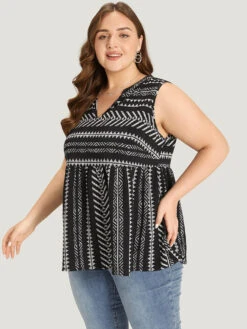 Bandana Print Notched Elastic Waist Tank Top 14 Bandana Print Notched Elastic Waist Tank Top -Bloomchic Shop 736305136 kw