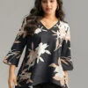 Floral Print Bell Sleeve Asymmetrical Hem Blouse -Bloomchic Shop 738051651 ku 415b9009 7776 4bac b1e8 22d0cae7ed97