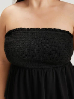 Solid Frill Trim Shirred Lace Ruffle Layered Tank Top 15 Solid Frill Trim Shirred Lace Ruffle Layered Tank Top -Bloomchic Shop 740204945 cn