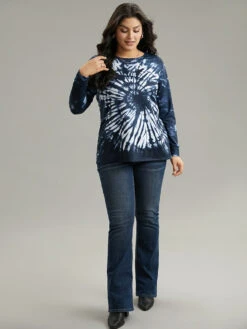 Tie Dye Long Sleeve Crew Neck Sweatshirt 12 Tie Dye Long Sleeve Crew Neck Sweatshirt -Bloomchic Shop 742155300 hk