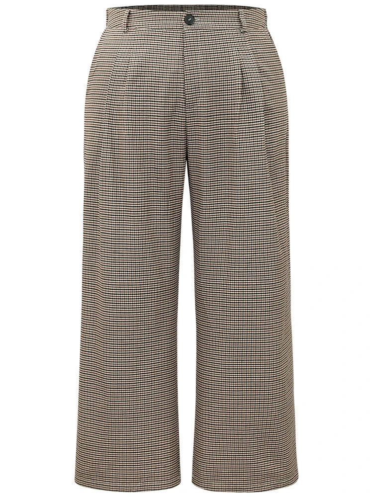 Gingham Plicated Detail Elastic Waist Pants 9 Gingham Plicated Detail Elastic Waist Pants - Image 7
