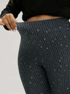 Striped & Star Print Elastic Waist Leggings -Bloomchic Shop 749283053 xh d93c72c4 440e 4ec9 b4ff 37a8846f6150