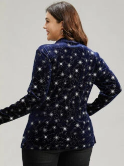 Star Glitter Mock Neck T-shirt -Bloomchic Shop 757055854 es