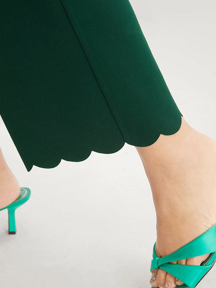 Solid Sleeveless Pocket Scalloped Trim Jumpsuit 12 Solid Sleeveless Pocket Scalloped Trim Jumpsuit - Image 10