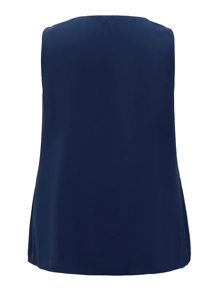 Solid Half Zipper Flap Detail Tank Top 13 Solid Half Zipper Flap Detail Tank Top - Image 11