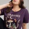 Moon & Star Plants Print Crew Neck T-shirt -Bloomchic Shop 767916186 iz