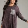 Leopard Patchwork Heather Patched Pocket T-shirt -Bloomchic Shop 768054796 gt
