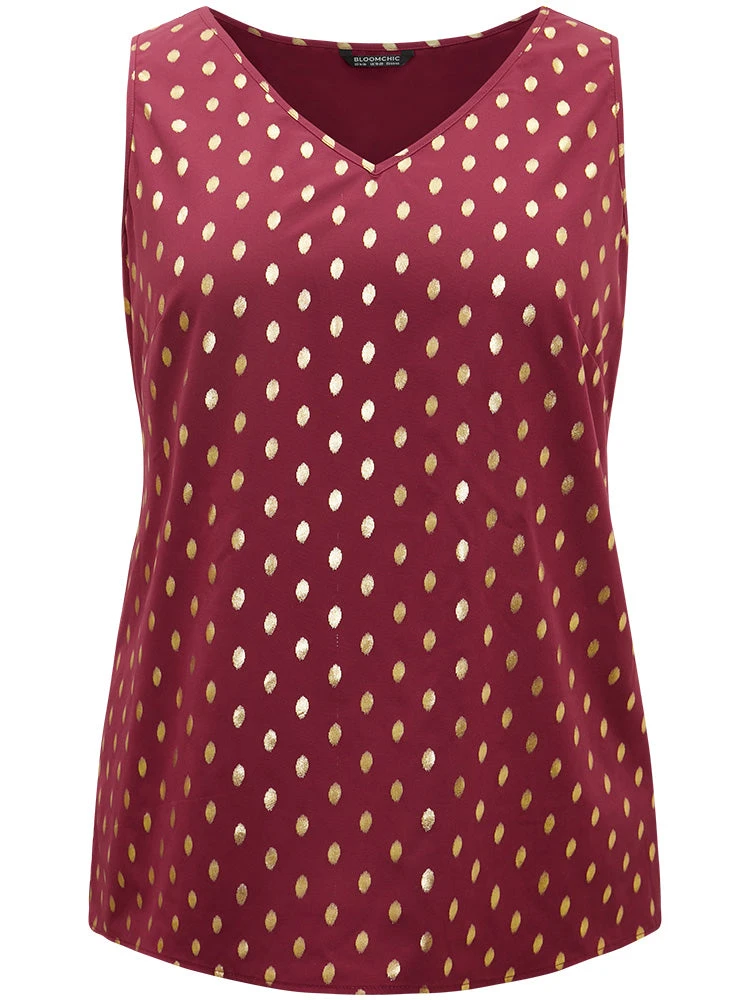 Glitter Polka Dot V Neck Tank Top 9 Glitter Polka Dot V Neck Tank Top - Image 7