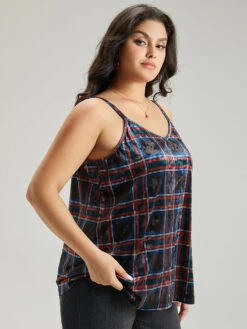 Plaid Print Adjustable Straps Cami Top -Bloomchic Shop 768608627 lj