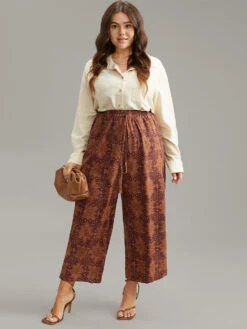 Bandana Elastic Waist Wide Leg Ties Pants -Bloomchic Shop 774549190 yg