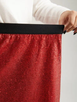 Christmas Sequin Patchwork Fuzzy Trim Skirt 12 Christmas Sequin Patchwork Fuzzy Trim Skirt -Bloomchic Shop 775653869 uf