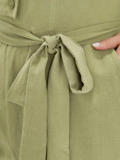 Plain Pocket Belted Button Through Jumpsuit -Bloomchic Shop 780760158 bi