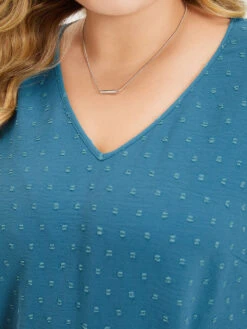 Polka Dot V Neck Ruffle Layered Sleeve Bodysuit -Bloomchic Shop 782335003 fb