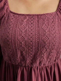 Crochet Lace Square Neck Elastic Cuffs Dress 13 Crochet Lace Square Neck Elastic Cuffs Dress -Bloomchic Shop 782744890 vq b457299a 0d1a 4390 a2d6 7869298b7c2f