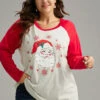 Christmas Graphic Contrast Raglan Sleeve T-shirt 1 Christmas Graphic Contrast Raglan Sleeve T-shirt -Bloomchic Shop 783879975 ty