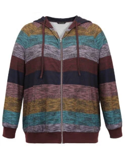 Heather Colorblock Contrast Pocket Hooded Sweatshirt -Bloomchic Shop 784266481 ue