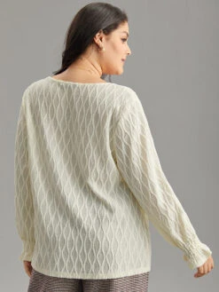 V Neck Solid Textured Shirred Blouse 14 V Neck Solid Textured Shirred Blouse -Bloomchic Shop 787514939 hh 5e360620 83a2 4a25 a829 61af44031046