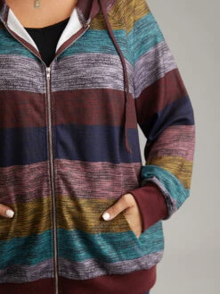 Heather Colorblock Contrast Pocket Hooded Sweatshirt -Bloomchic Shop 790073962 uf