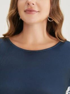 Tie Dye Patchwork Round Neck Pocket T-shirt -Bloomchic Shop 794241558 fq