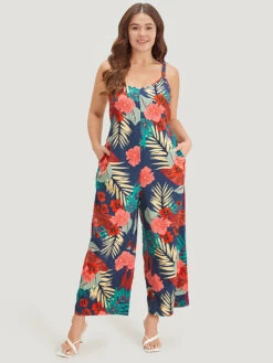 Floral Print Pocket Cami Jumpsuit -Bloomchic Shop 796564344 tl 033681c0 00d1 411a aa57 77db73dd72cf
