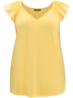 Plain Ruffles Cap Sleeve Embroidered Tank Top 14 Plain Ruffles Cap Sleeve Embroidered Tank Top -Bloomchic Shop 799345930 sq