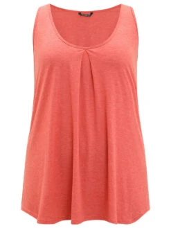 Plain Pleated Crew Neck Tank Top -Bloomchic Shop 813174679 rv 1454f19d 984c 4be9 9cdb f4ec24d8413e