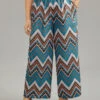 Boho Print Lastic Waist Wide Leg High Rise Pants 1 Boho Print Lastic Waist Wide Leg High Rise Pants -Bloomchic Shop 813847802 mb