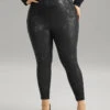 Vintage PU Leather Glitter Skinny Leggings 1 Vintage PU Leather Glitter Skinny Leggings -Bloomchic Shop 813955928 eq