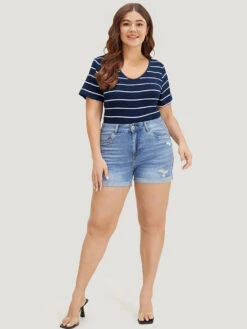 Striped Contrast Patchwork Crew Neck Bodysuit 21 Striped Contrast Patchwork Crew Neck Bodysuit -Bloomchic Shop 814763616 zk 28b20ad8 d755 4f08 9c28 2270c640d78b