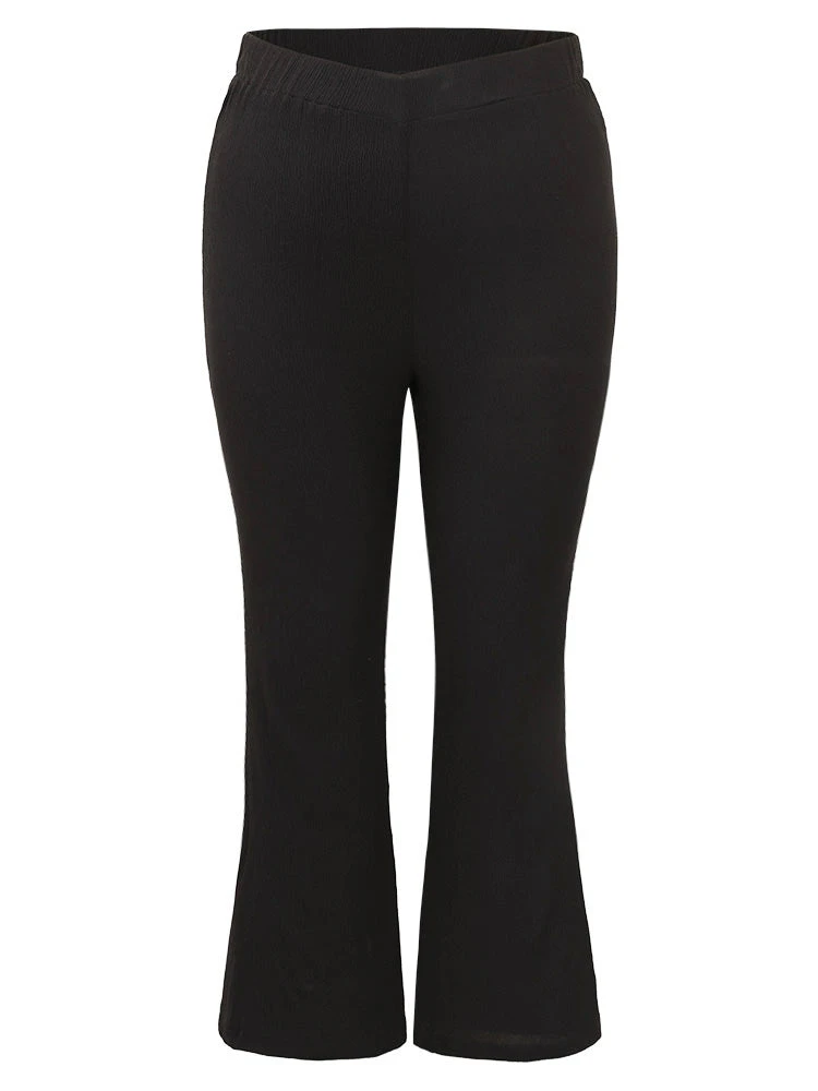 Plain Plisse Flare Leg Sweatpants 8 Plain Plisse Flare Leg Sweatpants - Image 6