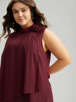 Rose Detail Layered High Low Hem Chiffon Tank Top -Bloomchic Shop 825542127 lj 023b42e0 18fc 471f 8334 75fb17eb4aed