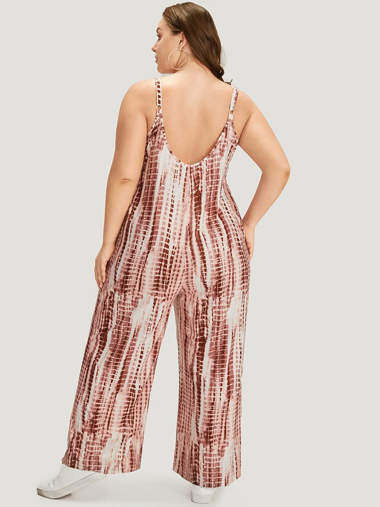 Tie Dye Striped Pocket Backless Cami Jumpsuit 6 Tie Dye Striped Pocket Backless Cami Jumpsuit - Image 4