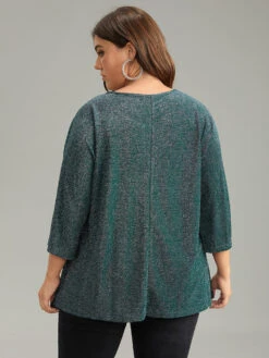 Glitter Keyhole Batwing Sleeve Blouse -Bloomchic Shop 826443204 hd b9d8f058 3086 47fb 916e f59be1611cf0