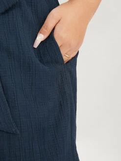 Plain Surplice Neck Ruffle Sleeve Pocket Belted Romper 25 Plain Surplice Neck Ruffle Sleeve Pocket Belted Romper -Bloomchic Shop 829213511 ww