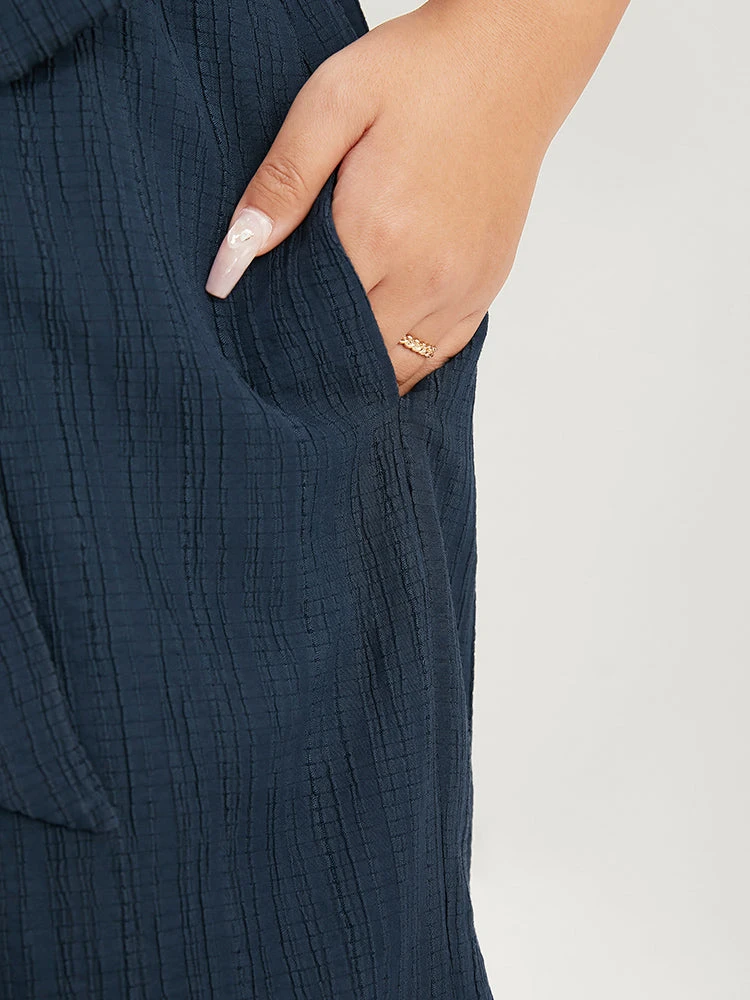 Plain Surplice Neck Ruffle Sleeve Pocket Belted Romper 12 Plain Surplice Neck Ruffle Sleeve Pocket Belted Romper - Image 10