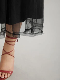 Butterfly Embroidered Mesh Gathered Patchwork Dress -Bloomchic Shop 830221461 pd 52d806bb 960f 4099 b683 3dbb42571cb2