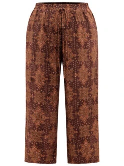 Bandana Elastic Waist Wide Leg Ties Pants -Bloomchic Shop 832963992 ny