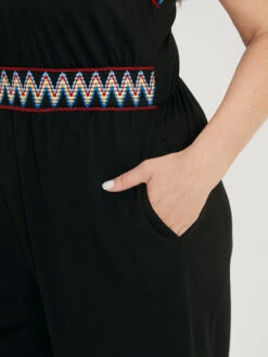 Contrast Trim Pocket Patchwork Cami Jumpsuit 16 Contrast Trim Pocket Patchwork Cami Jumpsuit -Bloomchic Shop 841683824 sa