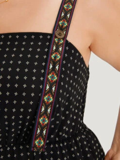 Geometric Print Pocket Button Elastic Waist Cami Jumpsuit -Bloomchic Shop 846804935 hl