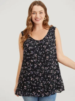 Ditsy Floral Crisscross Backless Tank Top -Bloomchic Shop 848756931 oy 45d9cca4 f8a7 4290 8a46 b18dc39f7bde