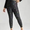 Supersoft Essentials Star High Rise Elastic Waist Leggings -Bloomchic Shop 849269393 xz