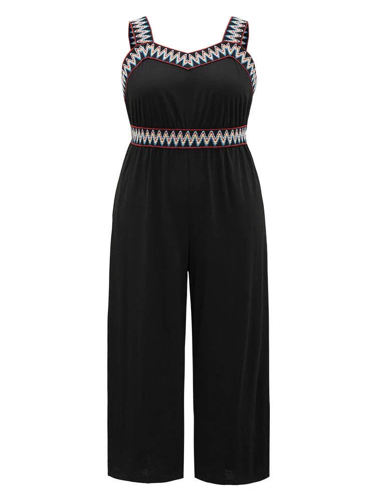 Contrast Trim Pocket Patchwork Cami Jumpsuit 10 Contrast Trim Pocket Patchwork Cami Jumpsuit - Image 8