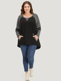 Striped Contrast Pocket Raglan Sleeve High Low Hem Sweatshirt 40 Striped Contrast Pocket Raglan Sleeve High Low Hem Sweatshirt -Bloomchic Shop 851433740 pm 4197e08b 7b6c 4c36 a4da 3103080c7295