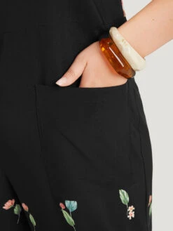 Floral Square Neck Zip Back Pocket Jumpsuit -Bloomchic Shop 851983777 tg 28b978c8 8778 4ff6 8dea 9cf813c5fadc