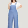 Solid Patched Pocket Gathered Overall Jumpsuit 2 Solid Patched Pocket Gathered Overall Jumpsuit -Bloomchic Shop 852959053 kr